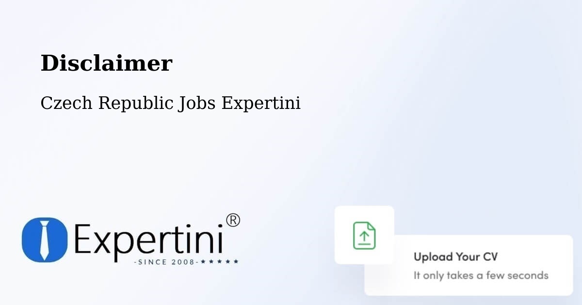 Disclaimer – Český Brod - Czech Republic Jobs Expertini